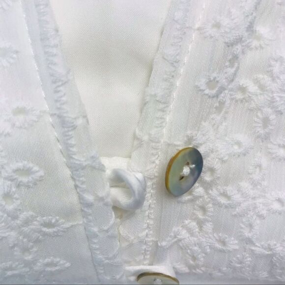 Supply & Demand White Eyelet Fairycore Top Sz M - Picture 6 of 14